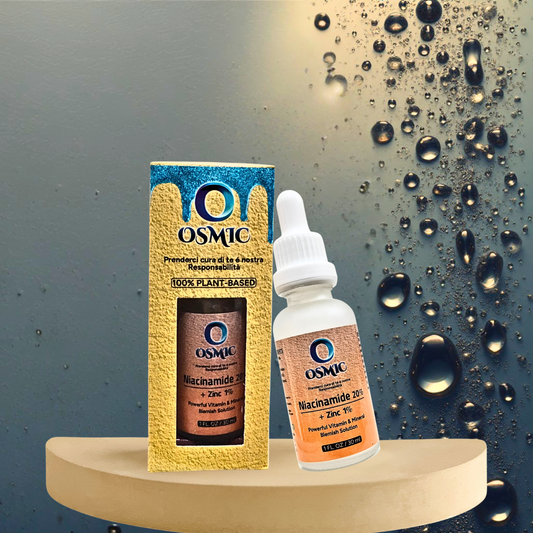 Niacinamide 20%
+ Zinc 1%
Powerful Vitamin & Mineral Blemish Solution