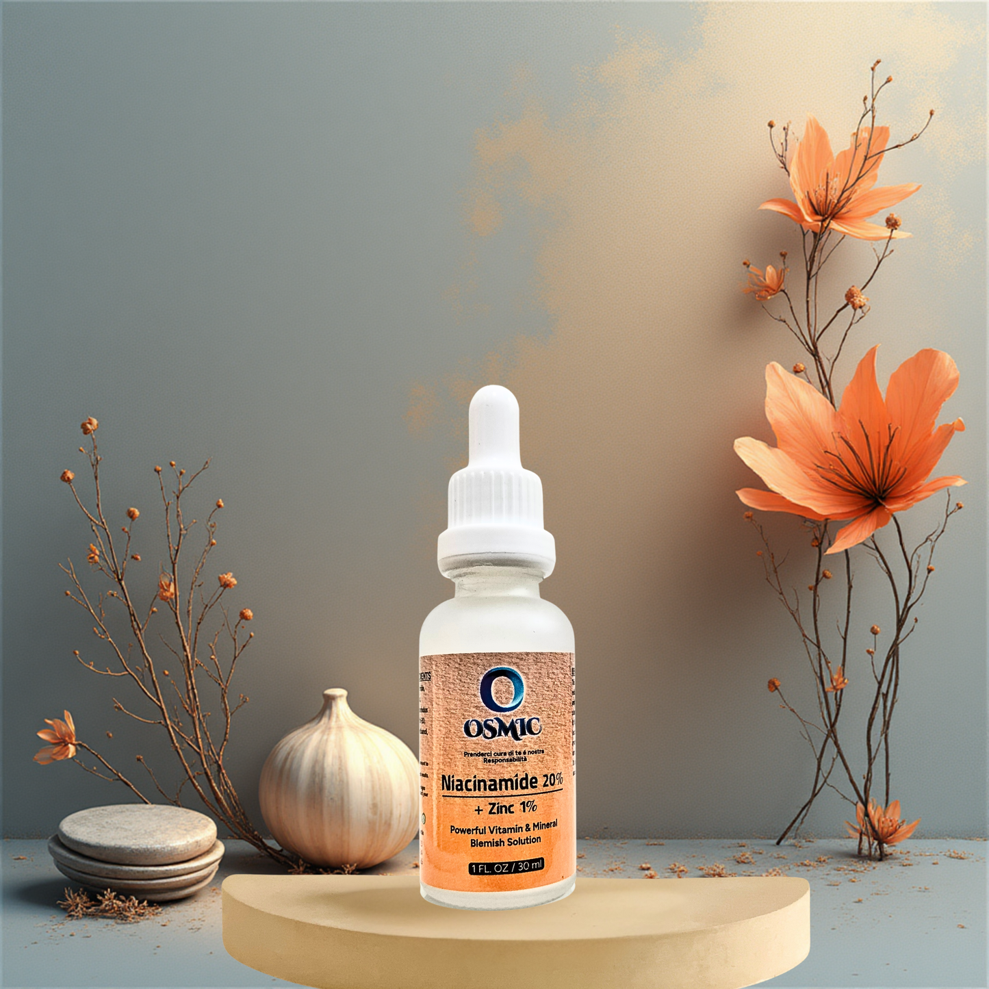 Niacinamide 20%
+ Zinc 1%
Powerful Vitamin & Mineral Blemish Solution